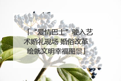 “爱情巴士”驶入艺术婚礼现场 婚俗改革绘就文明幸福图景