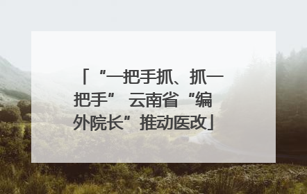 “一把手抓、抓一把手” 云南省“编外院长”推动医改