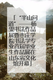 “半山问道”——杨雯书法作品展暨枣庄学院书法学专业首届毕业生作品展在山东省文化馆开幕