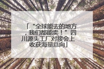 “全球能去的地方，我们都能卖！”四川源头工厂对接会上收获海量意向