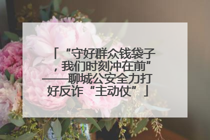 “守好群众钱袋子，我们时刻冲在前”——聊城公安全力打好反诈“主动仗”