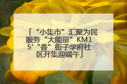 “小集市”汇聚为民服务“大能量”KM15′“香”街子学府社区开集迎端午