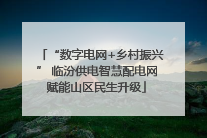 “数字电网+乡村振兴” 临汾供电智慧配电网赋能山区民生升级
