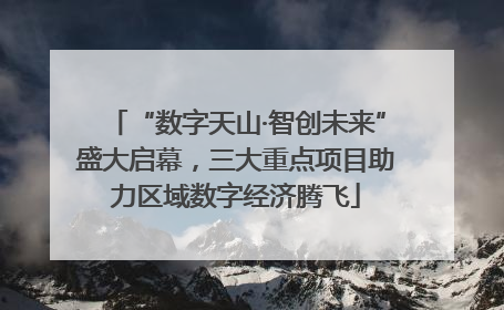 “数字天山·智创未来”盛大启幕，三大重点项目助力区域数字经济腾飞