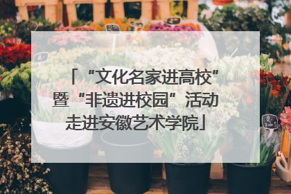 “文化名家进高校”暨“非遗进校园”活动走进安徽艺术学院