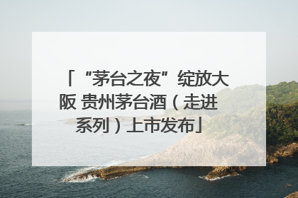 “茅台之夜”绽放大阪 贵州茅台酒（走进系列）上市发布