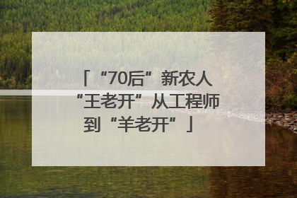 “70后”新农人“王老开”从工程师到“羊老开”