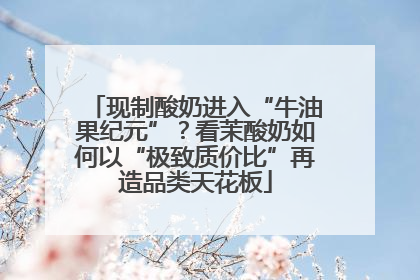 现制酸奶进入“牛油果纪元”？看茉酸奶如何以“极致质价比”再造品类天花板