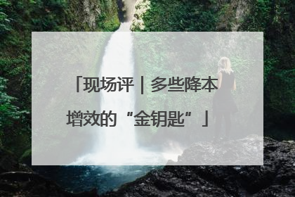 现场评｜多些降本增效的“金钥匙”