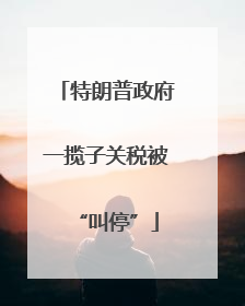 特朗普政府一揽子关税被“叫停”
