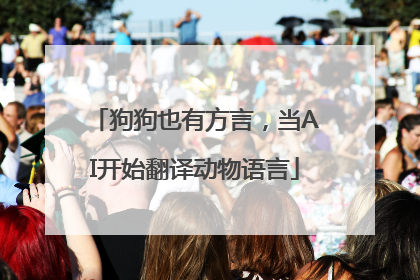 狗狗也有方言，当AI开始翻译动物语言