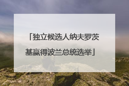 独立候选人纳夫罗茨基赢得波兰总统选举