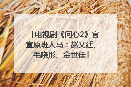 电视剧《问心2》官宣原班人马：赵又廷、毛晓彤、金世佳