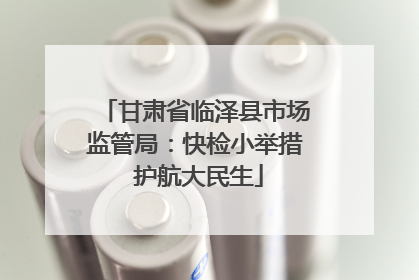 甘肃省临泽县市场监管局：快检小举措 护航大民生