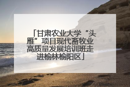 甘肃农业大学“头雁”项目现代畜牧业高质量发展培训班走进榆林榆阳区