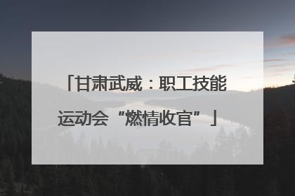 甘肃武威：职工技能运动会“燃情收官”