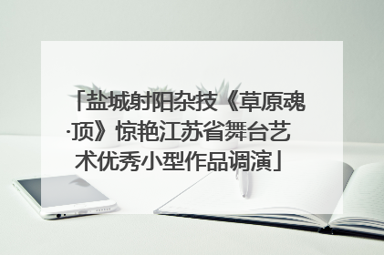 盐城射阳杂技《草原魂·顶》惊艳江苏省舞台艺术优秀小型作品调演