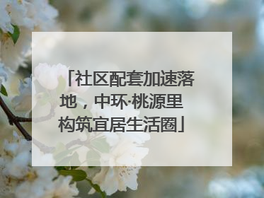 社区配套加速落地，中环·桃源里构筑宜居生活圈