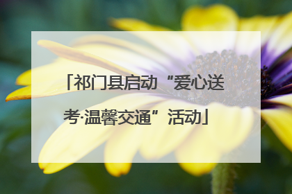 祁门县启动“爱心送考·温馨交通”活动