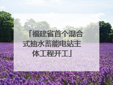福建省首个混合式抽水蓄能电站主体工程开工