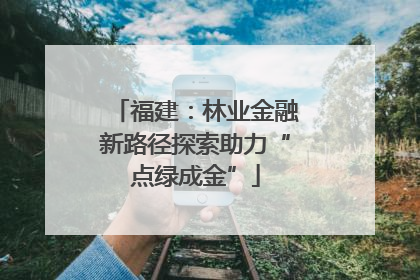 福建：林业金融新路径探索助力“点绿成金”