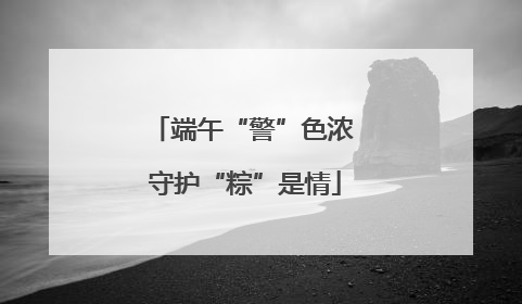 端午“警”色浓 守护“粽”是情