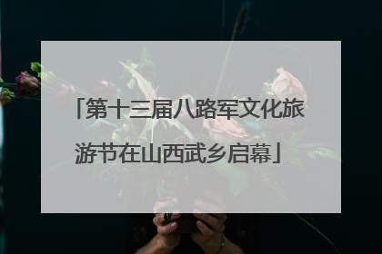 第十三届八路军文化旅游节在山西武乡启幕