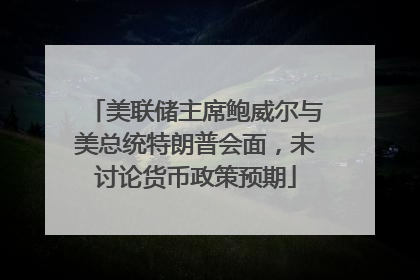 美联储主席鲍威尔与美总统特朗普会面，未讨论货币政策预期