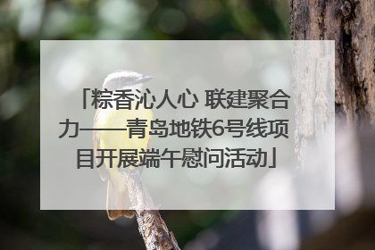 粽香沁人心 联建聚合力——青岛地铁6号线项目开展端午慰问活动