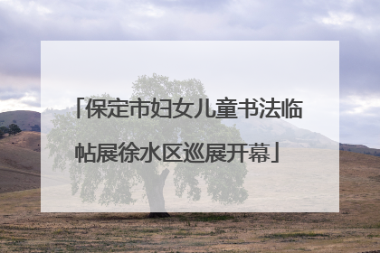 保定市妇女儿童书法临帖展徐水区巡展开幕