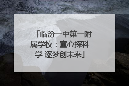 临汾一中第一附属学校：童心探科学 逐梦创未来