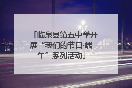 临泉县第五中学开展“我们的节日·端午”系列活动