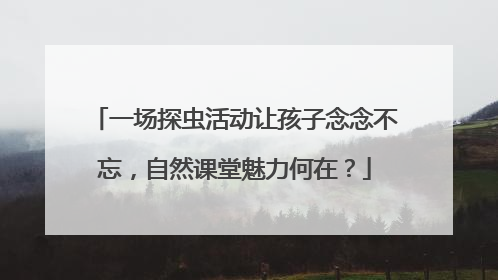 一场探虫活动让孩子念念不忘，自然课堂魅力何在？