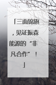 三面锦旗，见证振森能源的“非凡合作”！