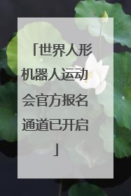 世界人形机器人运动会官方报名通道已开启