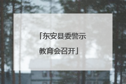 东安县委警示教育会召开