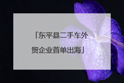 东平县二手车外贸企业首单出海