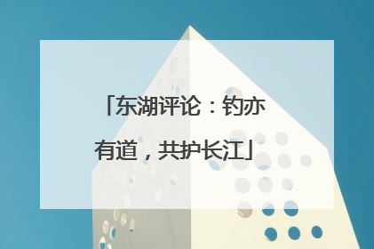 东湖评论：钓亦有道，共护长江