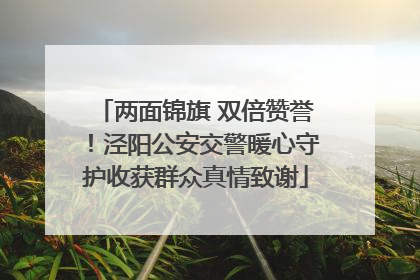 两面锦旗 双倍赞誉！泾阳公安交警暖心守护收获群众真情致谢
