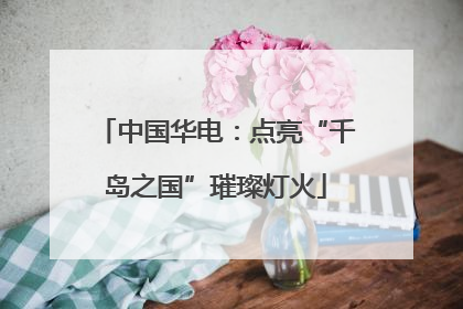 中国华电：点亮“千岛之国”璀璨灯火