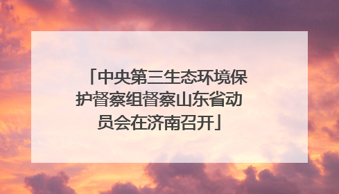中央第三生态环境保护督察组督察山东省动员会在济南召开