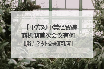 中方对中美经贸磋商机制首次会议有何期待？外交部回应