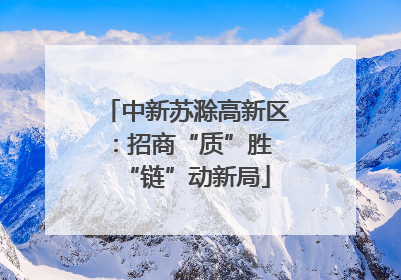 中新苏滁高新区：招商“质”胜 “链”动新局