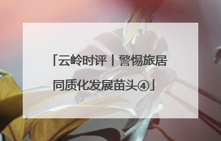 云岭时评丨警惕旅居同质化发展苗头④
