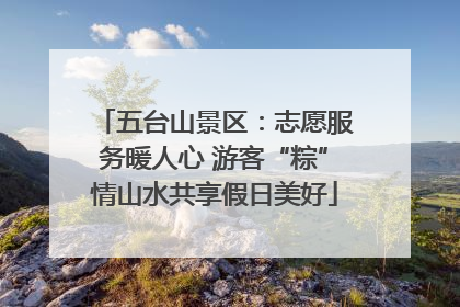 五台山景区：志愿服务暖人心 游客“粽”情山水共享假日美好