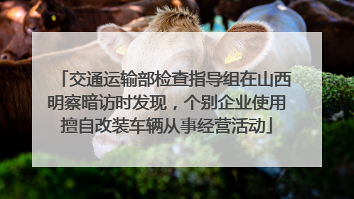 交通运输部检查指导组在山西明察暗访时发现，个别企业使用擅自改装车辆从事经营活动