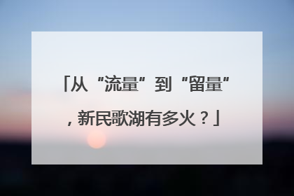 从“流量”到“留量”，新民歌湖有多火？