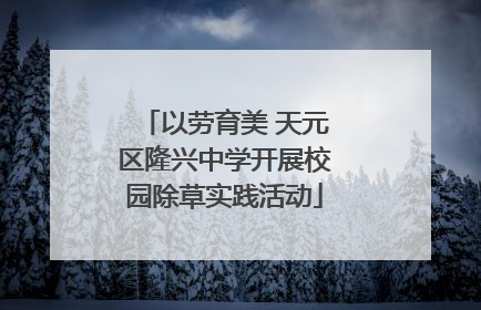 以劳育美 天元区隆兴中学开展校园除草实践活动