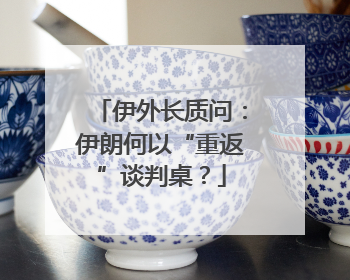伊外长质问：伊朗何以“重返”谈判桌？