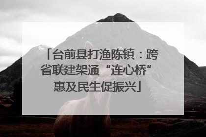 台前县打渔陈镇：跨省联建架通“连心桥” 惠及民生促振兴
